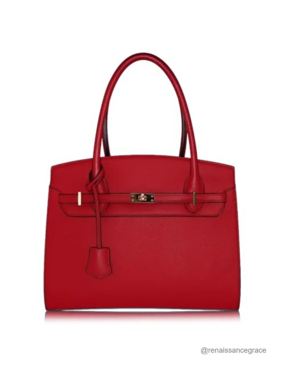 Vegan Leather Satchel Bag with Matching Wallet, Adjustable Shoulder Strap, Work